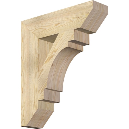Ekena Millwork Merced Slat Rough Sawn Bracket, Douglas Fir, 6"W x 24"D x 28"H BKT06X24X28MRC06RDF
